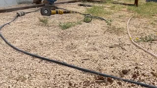 Welding on my storage shed