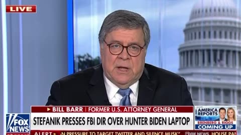 Didn’t the FBI have the Hunter Biden laptop on Bill Barr’s watch SMH