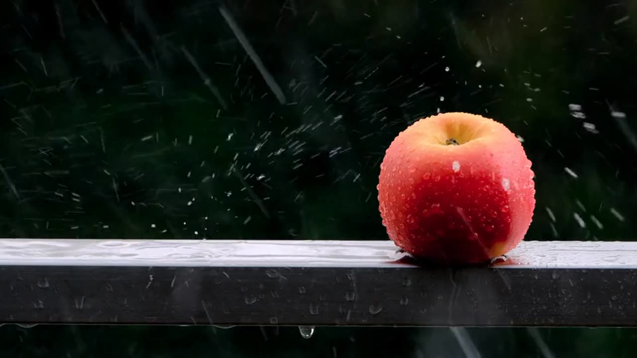 Apple Harvesting in the Rainy and Windy Season