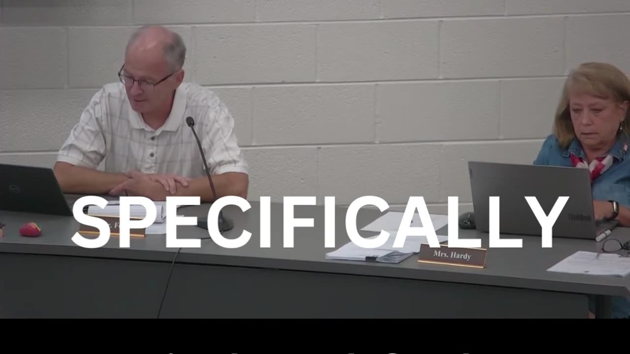 Wife shh's school board president