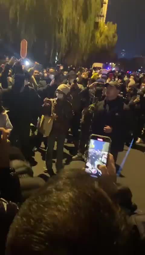 Protestor Crowds Making Their Way To Tiananmen Square In Beijing