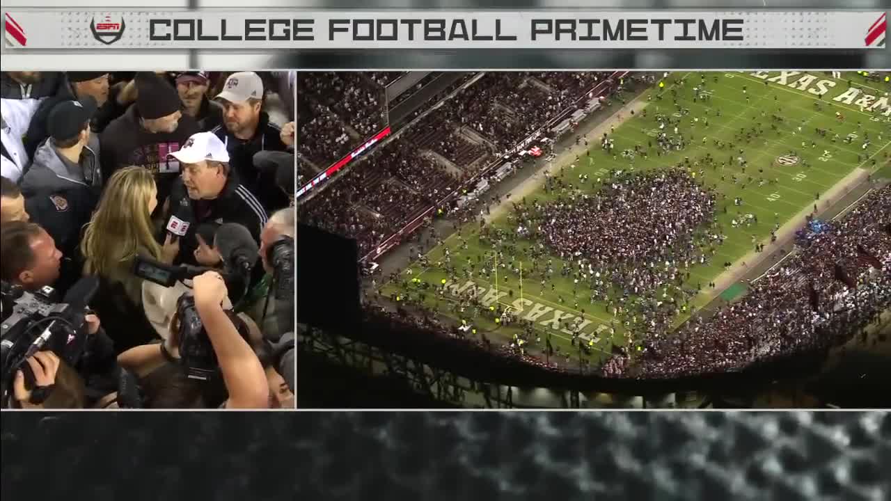 Texas A&M fans storm the field after upsetting LSU ESPN College Football