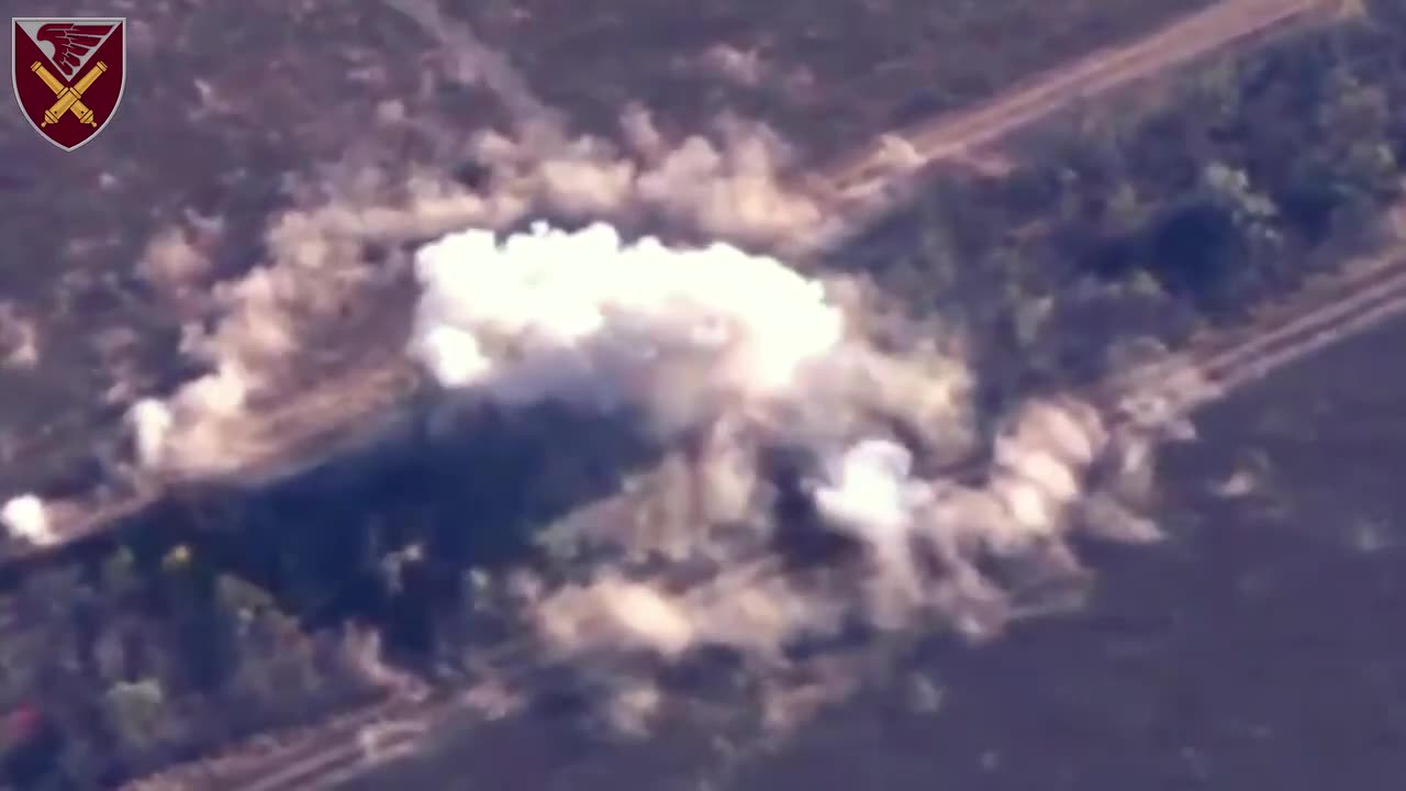 Insane Cluster Strike on Russian Artillery Positions