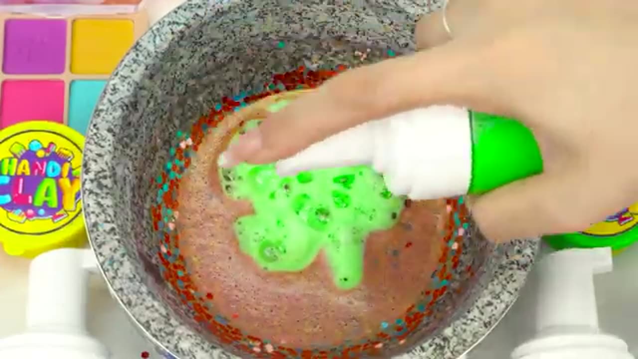 Satisfying Video Making Flower Rose Eyeshadow Slime Mixing Glitter Makeup Cosmetics🌈Slime ASMR #43