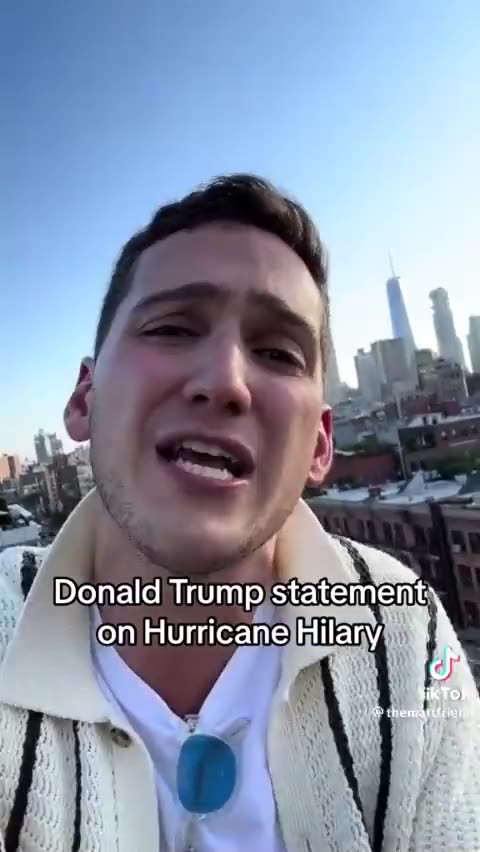 Trump Impersonator Breaks Internet With Funny Clip About Tropical Storm Hilary