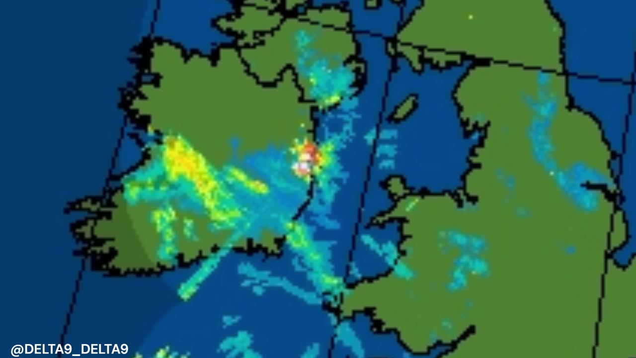 picking up radar activity in Ireland