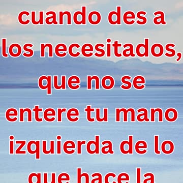 "El Poder del Acto Desinteresado" Mateo 6:3,4.#shortsvideo #shorts #youtubeshorts #youtube #yt