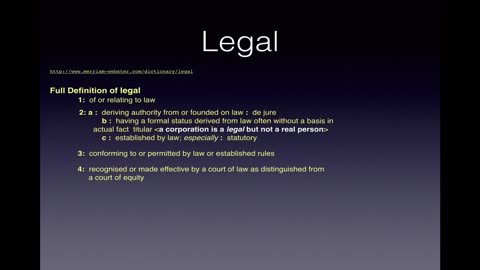 Bill Turner - Legal vs Lawfull