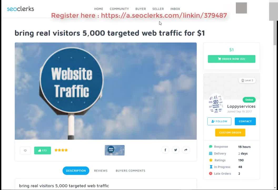 How to Get Real 5,000 targeted web traffic for $1 On SEOClerks