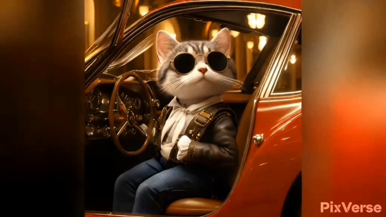 Cat Mechanic Restores Classic Car and Enjoys Scenic Drive