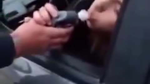 Drunk Chick doesnt Understand What This Cop Said Blow This!!!