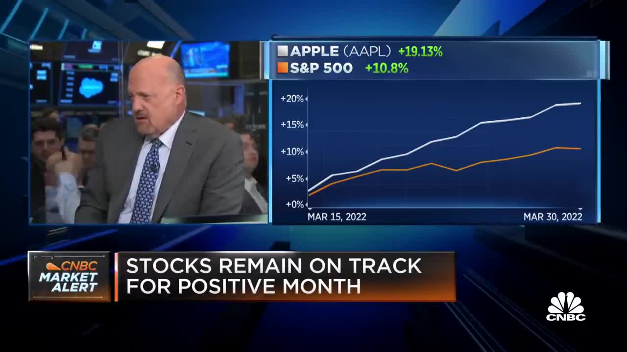 Jim Cramer breaks down shares of Apple, Lululemon