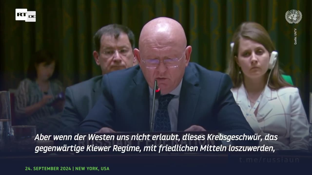 Nebensja: "Wenn es keinen anderen Weg zum Frieden gibt, wird die Sonderoperation fortgesetzt"