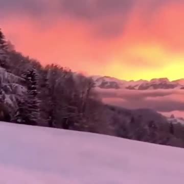 Beautiful Sea At Sight of a Perfect Red Sky