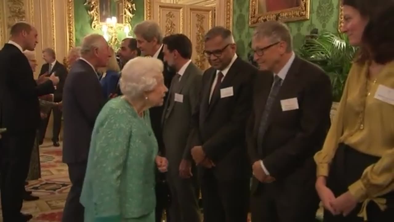 Queen beams as she hosts Bill Gates at Windsor Castle