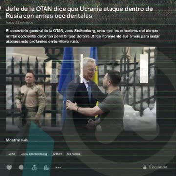 Jefe de la OTAN dice que Ucrania ataque dentro de Rusia con armas occidentales
