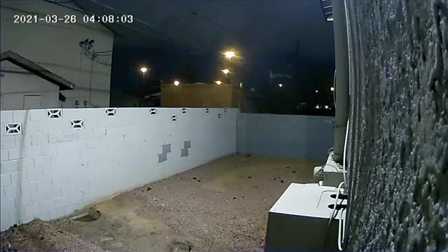 Security camera catching criminal behavior