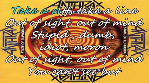 Anthrax - Out of Sight, Out of Mind {before you did, we karaoke}