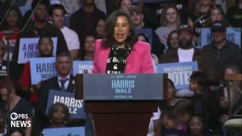 Michigan Governor Gretchen Whitmer is literally DRUNK at Kamala’s rally in Detroit right now.