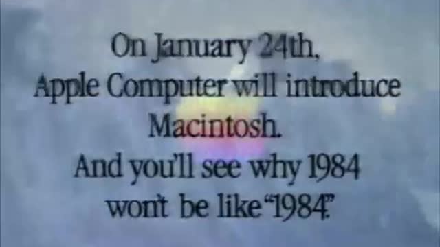 1984 Apple's Mackintosh TV advertisement!