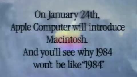 1984 Apple's Mackintosh TV advertisement!