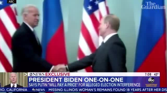 Biden says Putin has 'no soul' and will pay a price for election interference