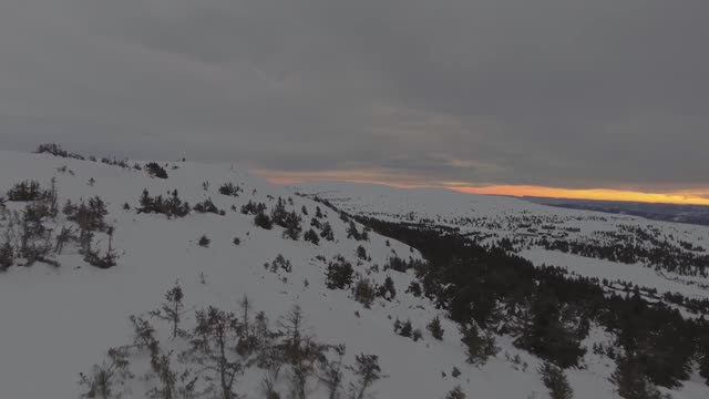 Aerial Shot Of Snowy Mountain (1)