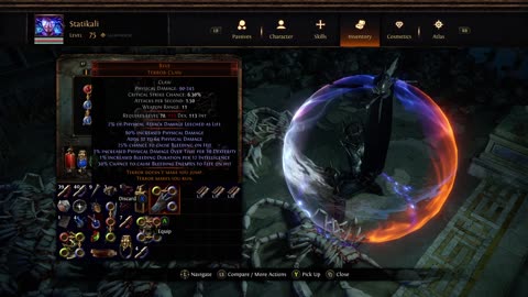 POE SSF Crucible Unique Terror Claw Rive