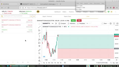 Bank Nifty Paper Trading 23 Aug 2022 | Profit of 1500/- INR