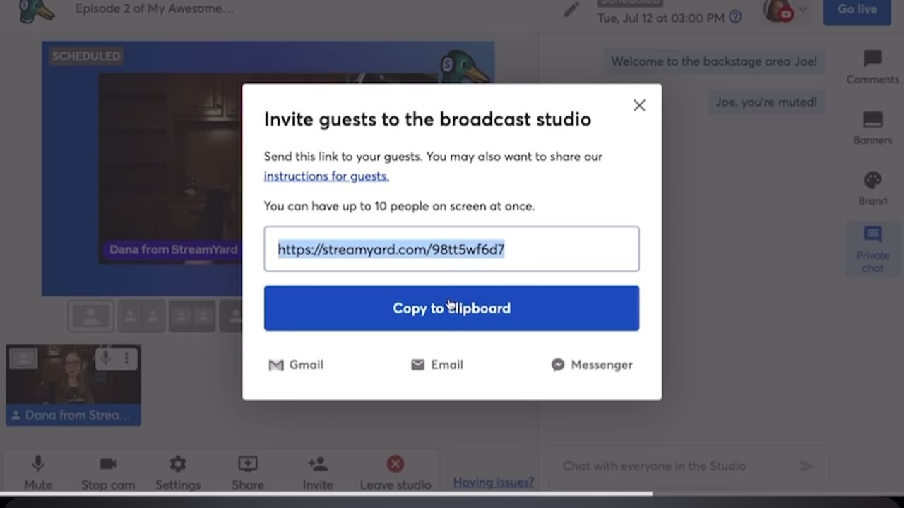 How to Add a Guest in Streamyard