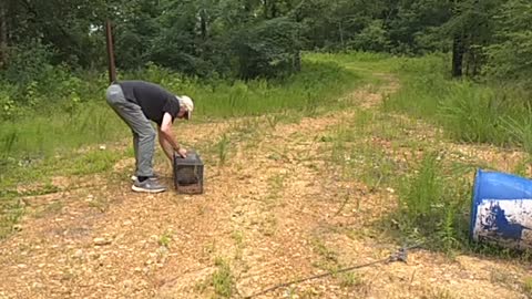 Woodchuck relocation with Melody on the Camera.