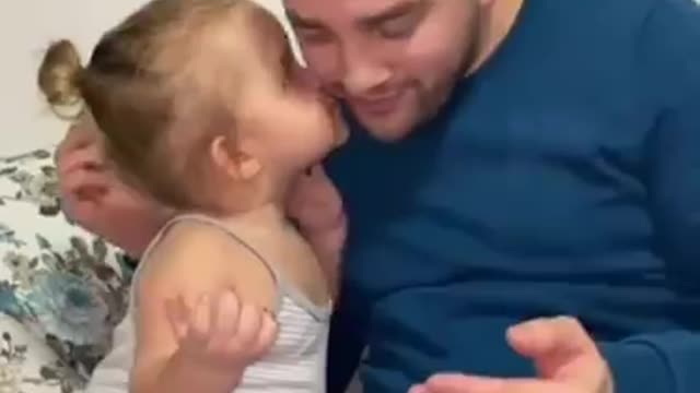 Funny Cute Little Baby With Her Dady🥰