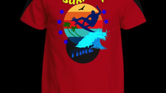 Surfing Time T-Shirt Logo Design