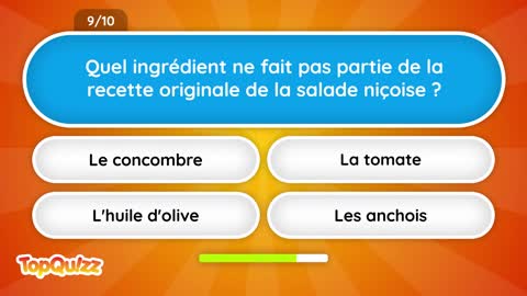 Quiz Gastronomie française - 10 Questions