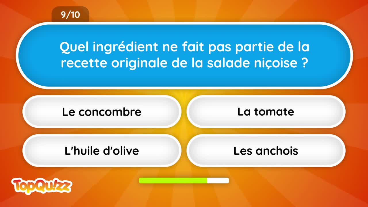 Quiz Gastronomie française - 10 Questions