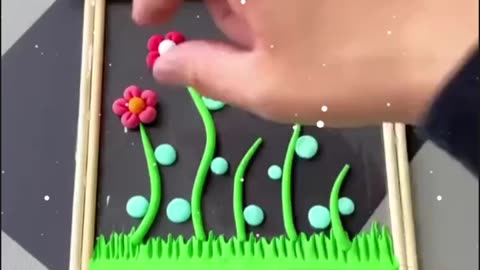 Clay flower decorations