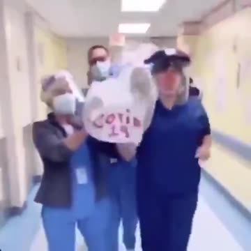 FLASHBACK TO 2020 - NURSES PARADE A CORPSE IN A BODY BAG LABELED 'COVID19'