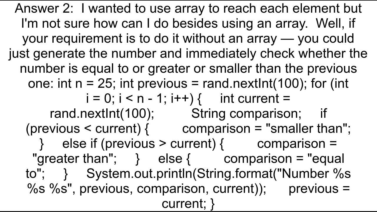 Java Generates random numbers and classify them for each value