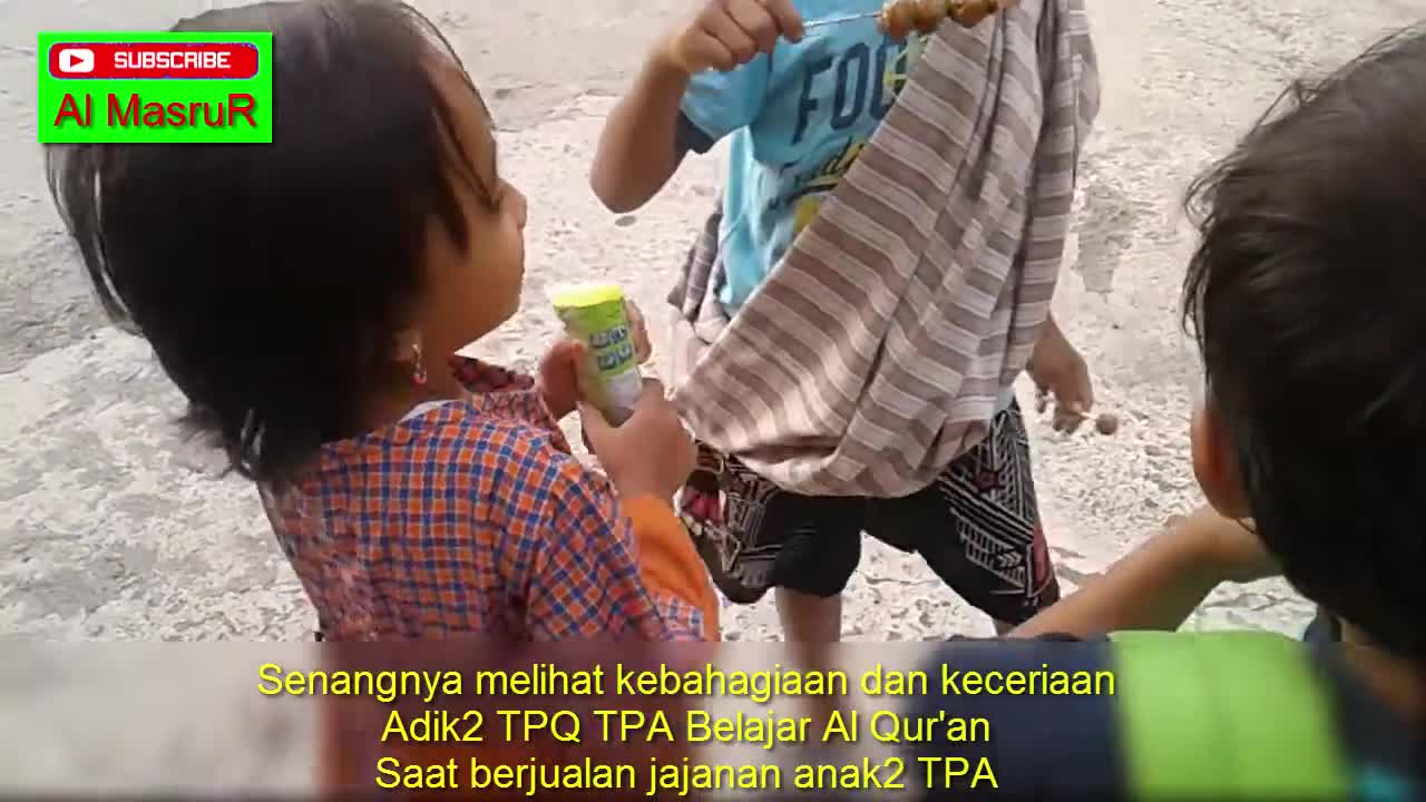 Senangnya melihat kebahagiaan dan keceriaan Adik2 TPQ TPA Belajar Al Qur'an Saat berjualan jajanan a