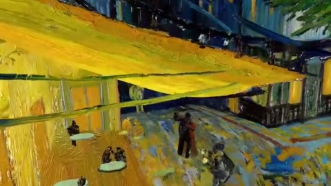 #VanGogh's Café Terrace at Night made lifelike by #AI