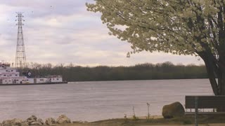 Barge rollin' up this mighty Mississippi! Set to music!