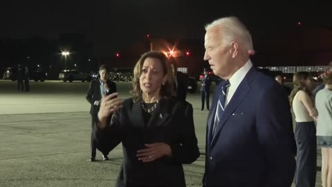 Biden Looks Cooked as He Listens to Harris Spew Word Salad