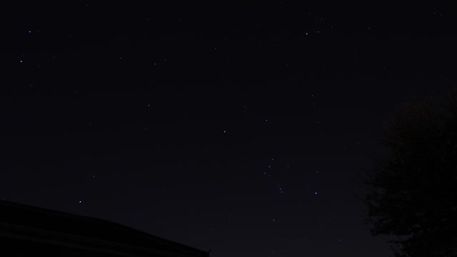 The fixed stars traversing the night sky above. Time lapse