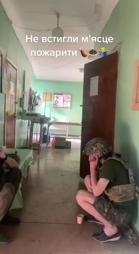 Ukrainian troops use a hospital as a deployment point.