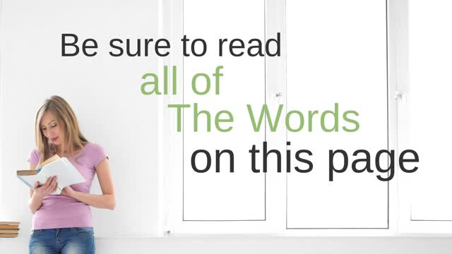 Be Sure To Read All The Words On This Page ;)