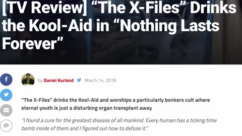 IT MUST BE A COINCIDENCE THAT THE X-FILES ARE NOW PUSHING THIS