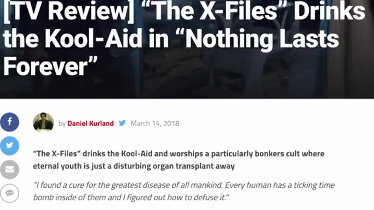 IT MUST BE A COINCIDENCE THAT THE X-FILES ARE NOW PUSHING THIS