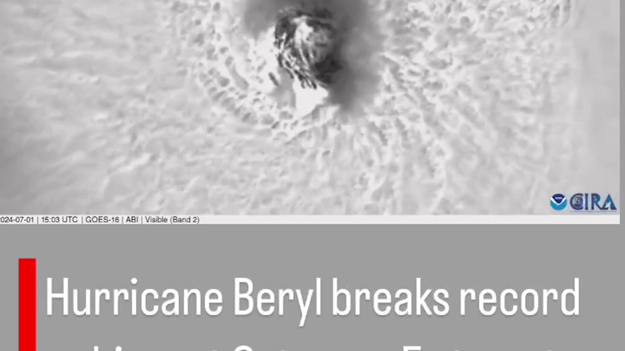 Hurricane Beryl breaks record