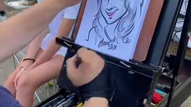 The drawing of this young lady