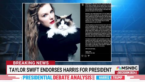 Taylor Swift endorses Kamala Harris: See Tim Walz react live